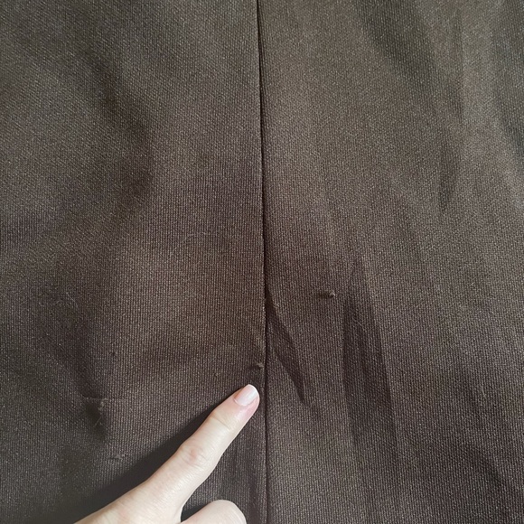 SOLD 70s Vintage Long Sleeve Fit and Flare Collared Dress - Picture 9 of 10